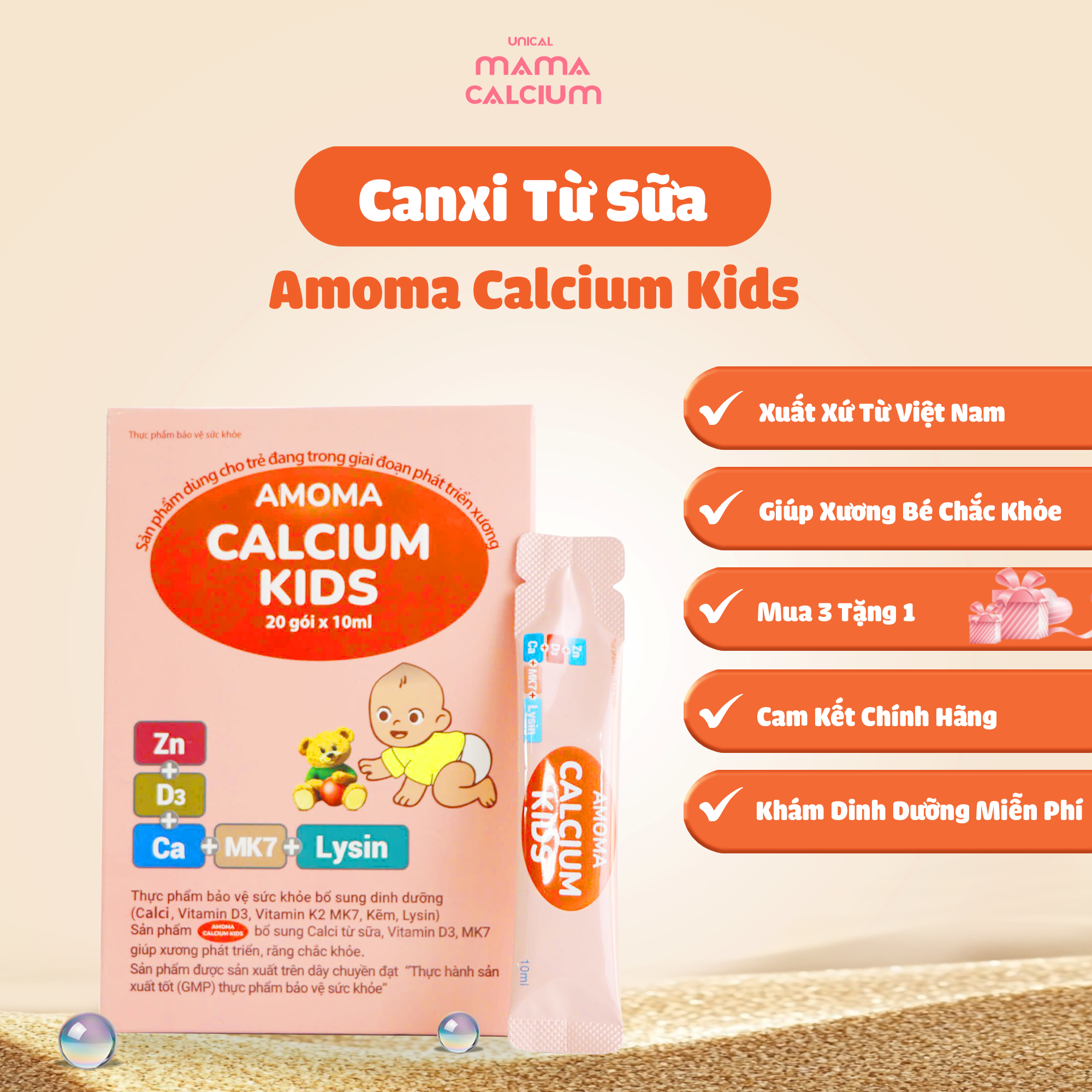 Amoma Calcium Kids – Bổ sung dĩnh dưỡng toàn diện cho bé